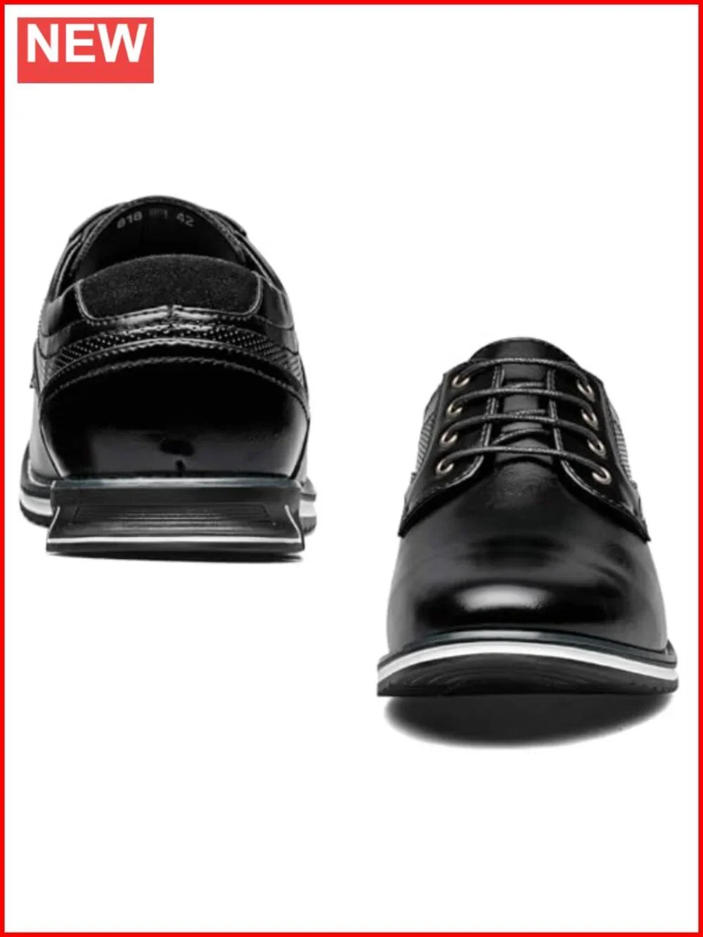Men's PU Leather Oxfords Dress Shoes Business Casual Lace Up Comfort